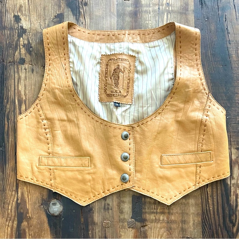 Tribe Brown Leather Vest